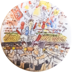福岡県福津市の津屋崎祇園山笠の缶バッジ