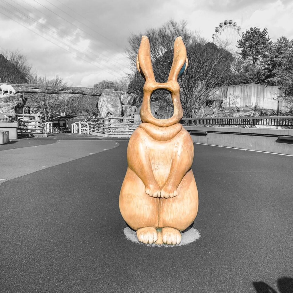 到津の森公園の顔ハメ看板