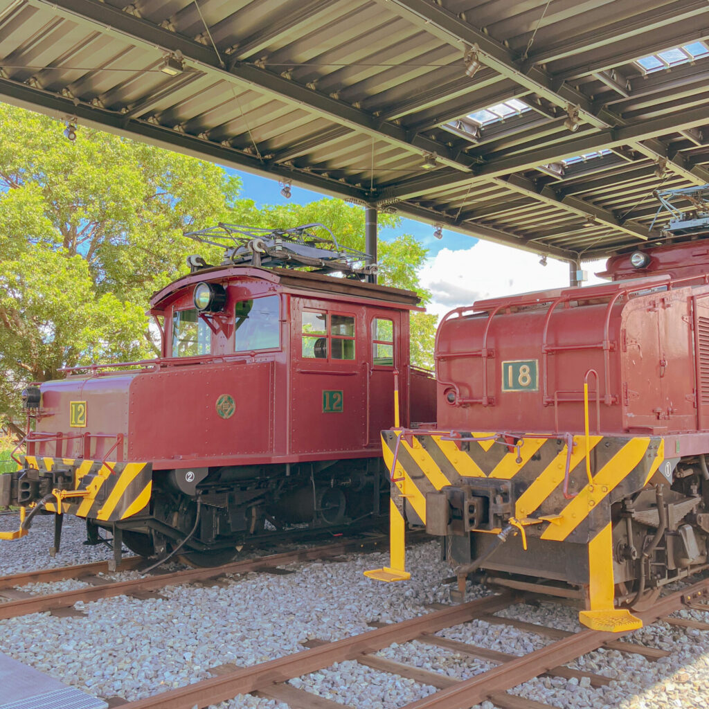 三池炭鉱万田坑の炭鉱電車