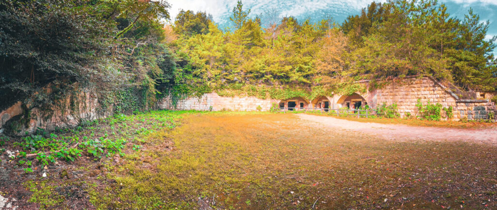 大久野島の北部砲台跡