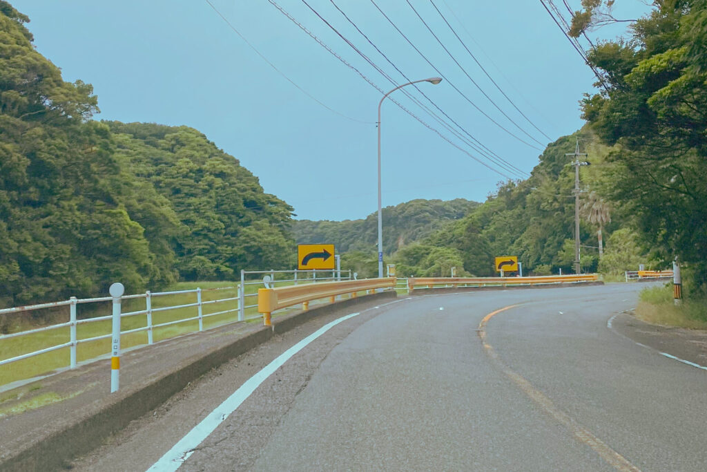 山口県のオレンジガードレール