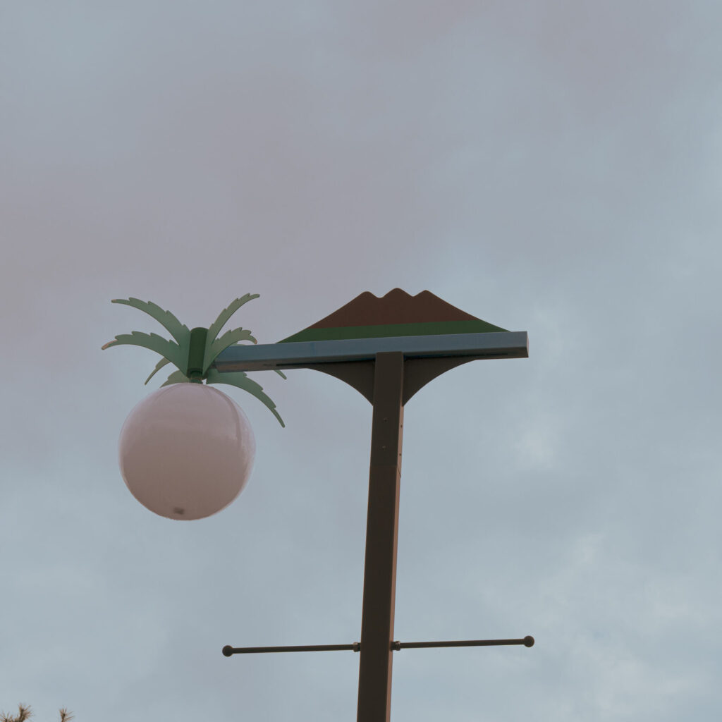 桜島と桜島大根の街灯