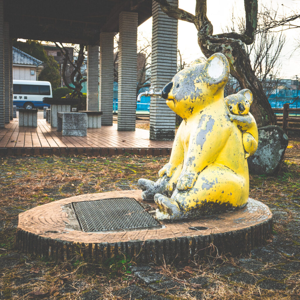 鷹ノ巣公園のコアラの水飲み場