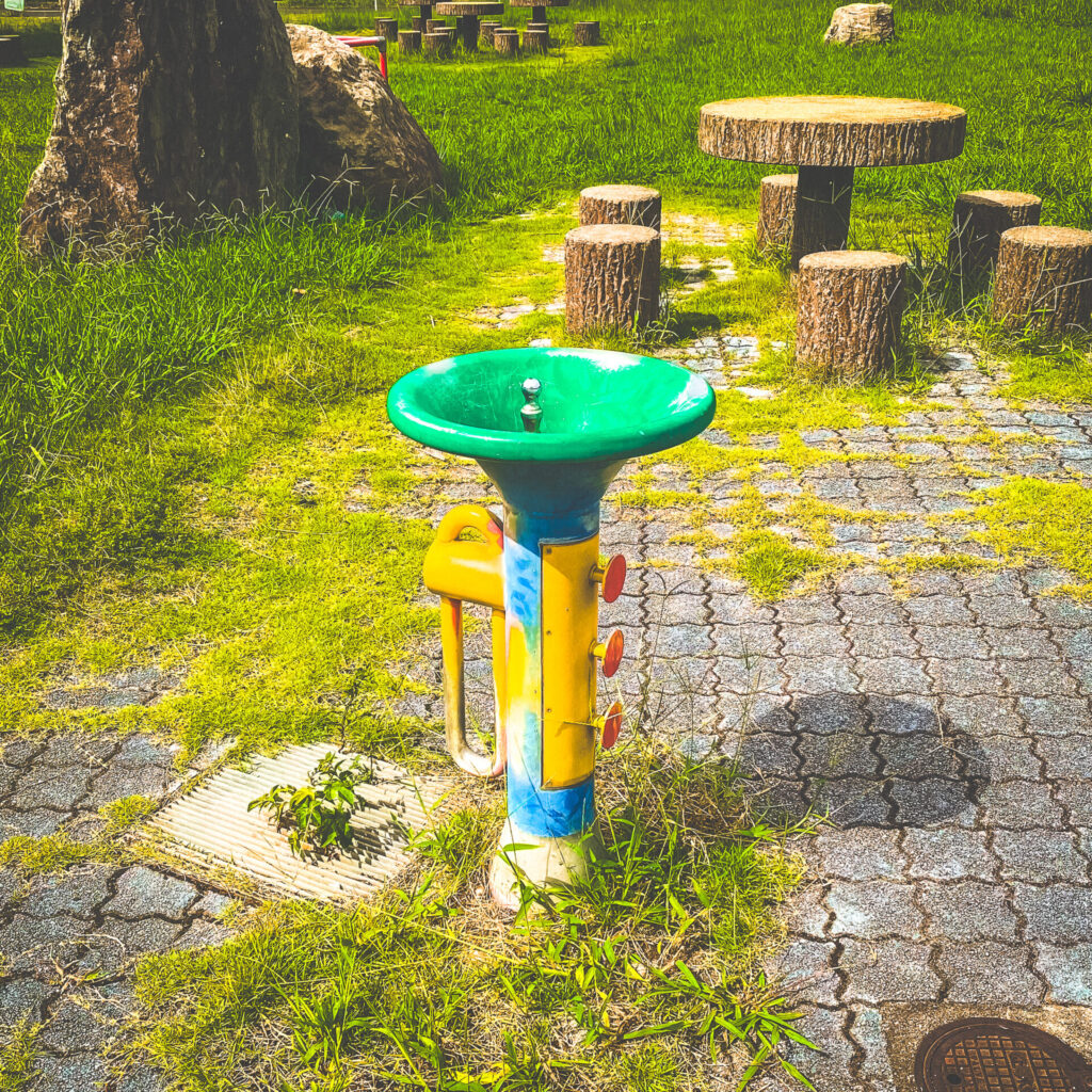 美保関総合運動公園にあるラッパの水飲み場